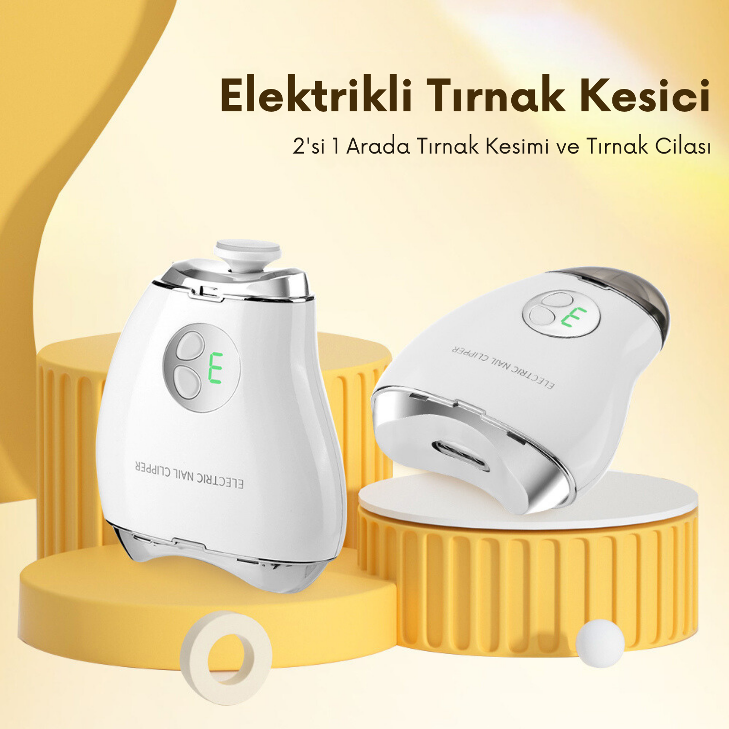 2'si bir arada Elektrikli Tırnak Makası ve Törpüsü